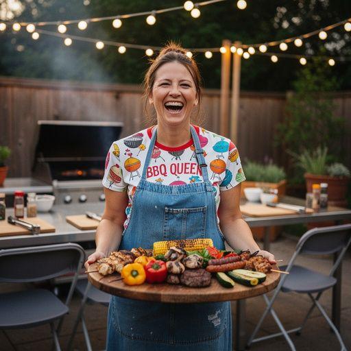 Grilovací workshop s profesionálním kuchařem a účastníky.